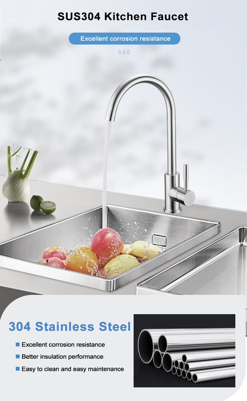 Modern Style Single Hole Bathroom Sinks Faucets Deck Mounted Handle Kitchen Sink Faucet Commercial Mixer Water Tap Best Selling