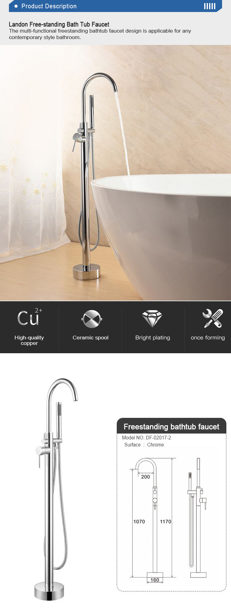 Free Shipping Stand Mixers Bathtub Water Fall Faucets Alone Bathtubtub Handles Brass Tub And Shower Valve Facuet