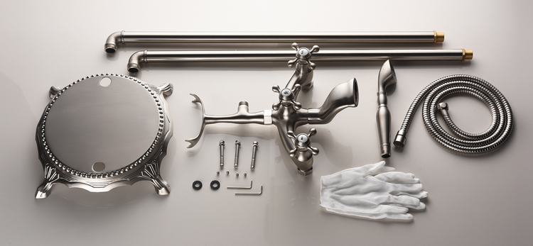 Luxury Floor Mount Bathtub Faucet, Tub Free Standing Bath Tap