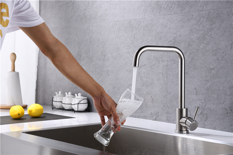 Sus 304 Single Lever Hot And Cold Mixer Tap Sink Kitchen Faucet Torneira Inox