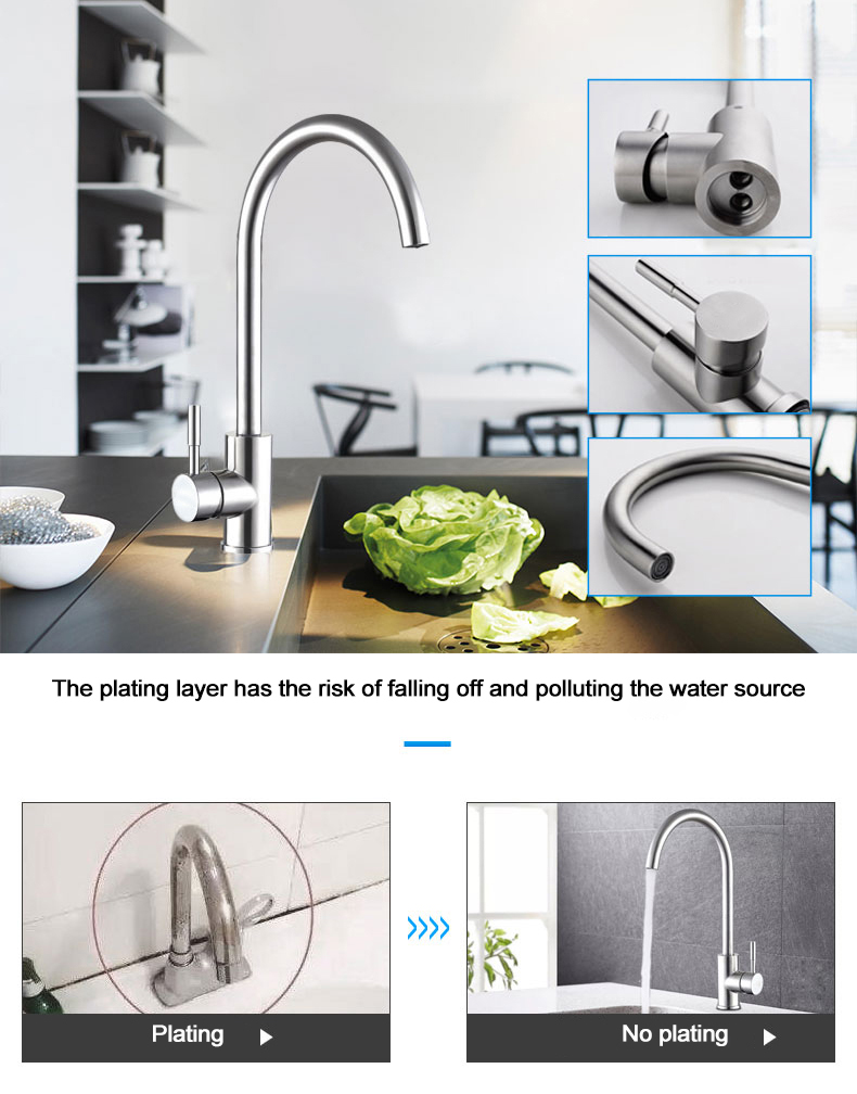 Modern Style Single Hole Bathroom Sinks Faucets Deck Mounted Handle Kitchen Sink Faucet Commercial Mixer Water Tap Best Selling