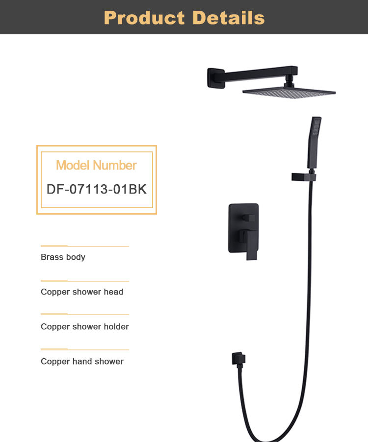 Black Shower Set System