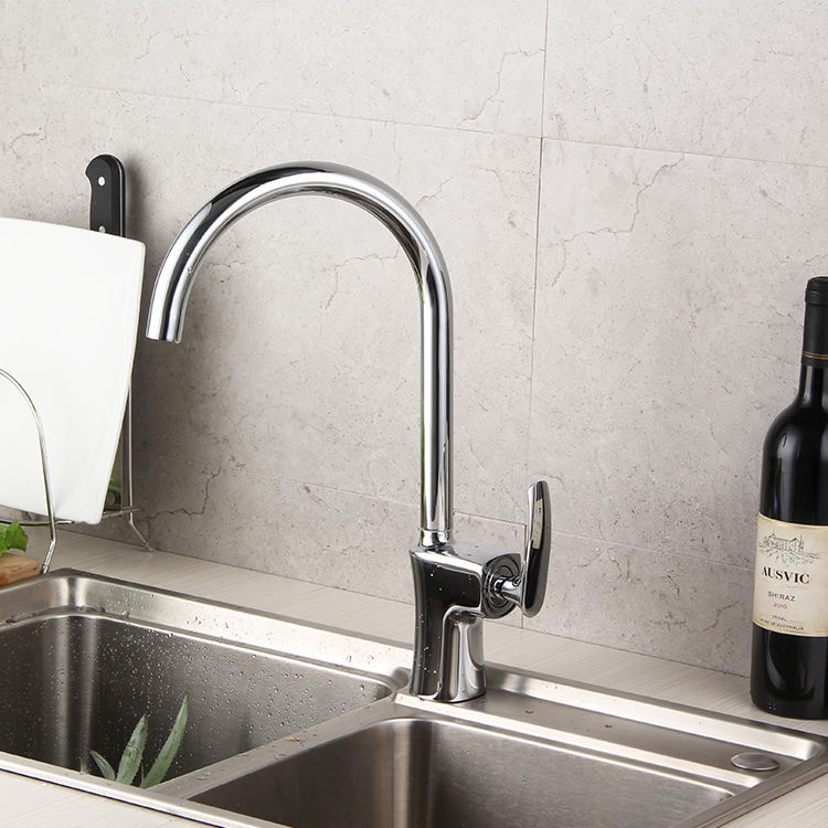 Moden chrome polished single handle kitchen taps faucet brass kitchen sink tap faucet torneira pia cozinha misturado