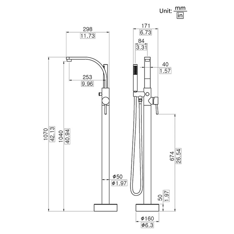 Freestanding Bath Filler