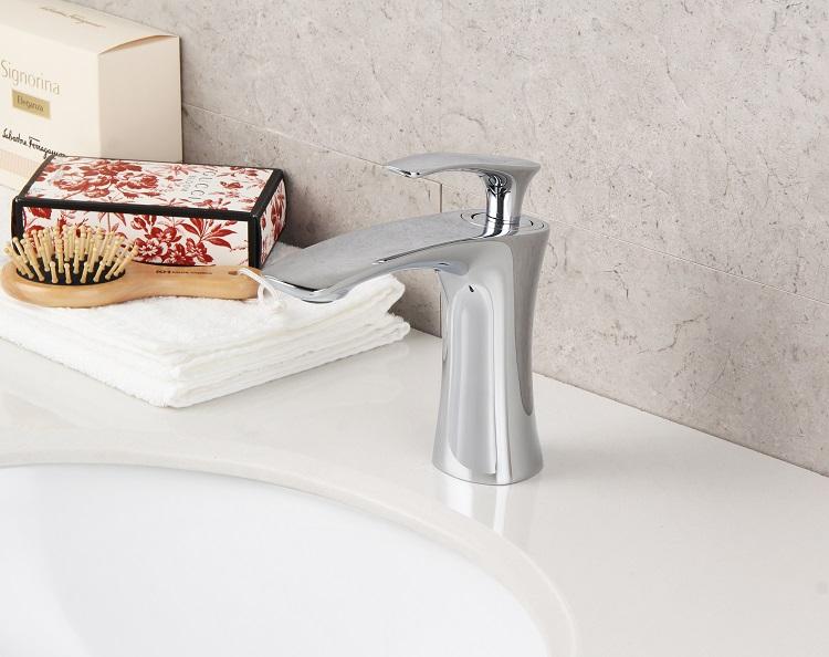 Professional factory taps and mixers wash mixer tap basin faucet curved sanitary on sale