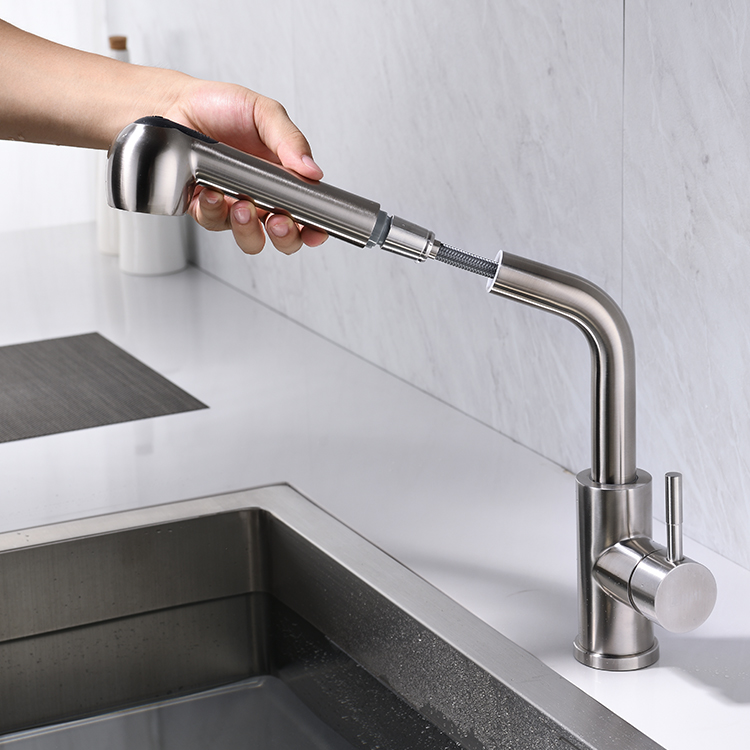 304 Stainless Steel Pull Out Kitchen Faucet