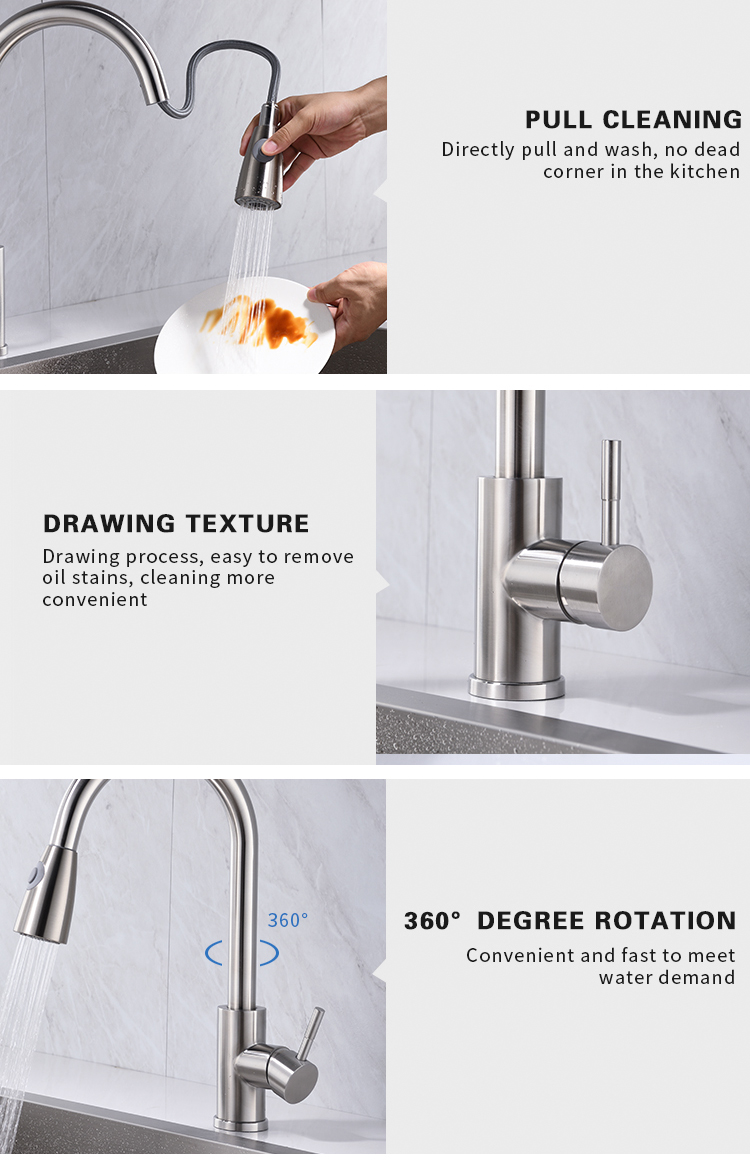 Hot sale gooseneck pulldown kitchen sink faucet mixer china water tap factory llaves de agua para cocina