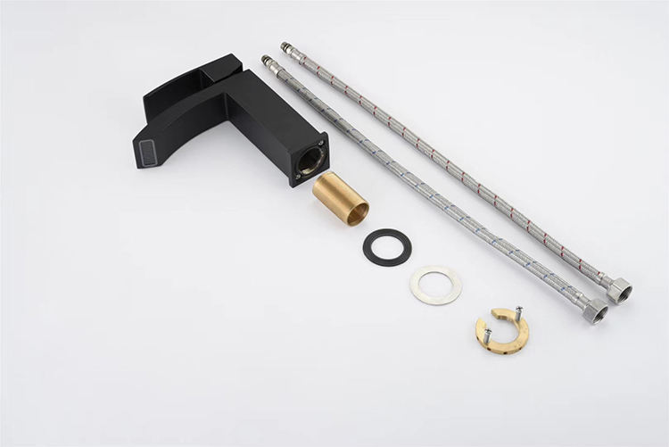Bathroom Deck Mount matte black faucet