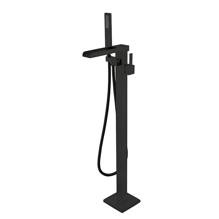 Fashion design waterfall black new bathtub faucet in low price