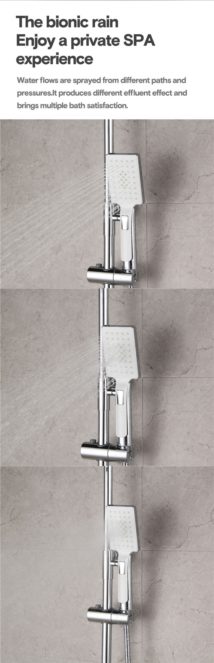 Brass faucet and bath combined bath shower set round