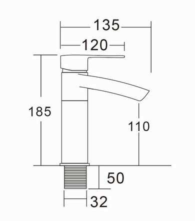 Matt Black basin faucet
