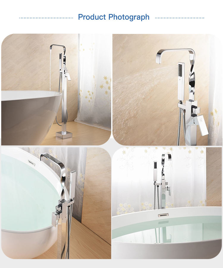 Factory Price Copper Free Standing Mixer Tap Faucet Hot for Bathtub