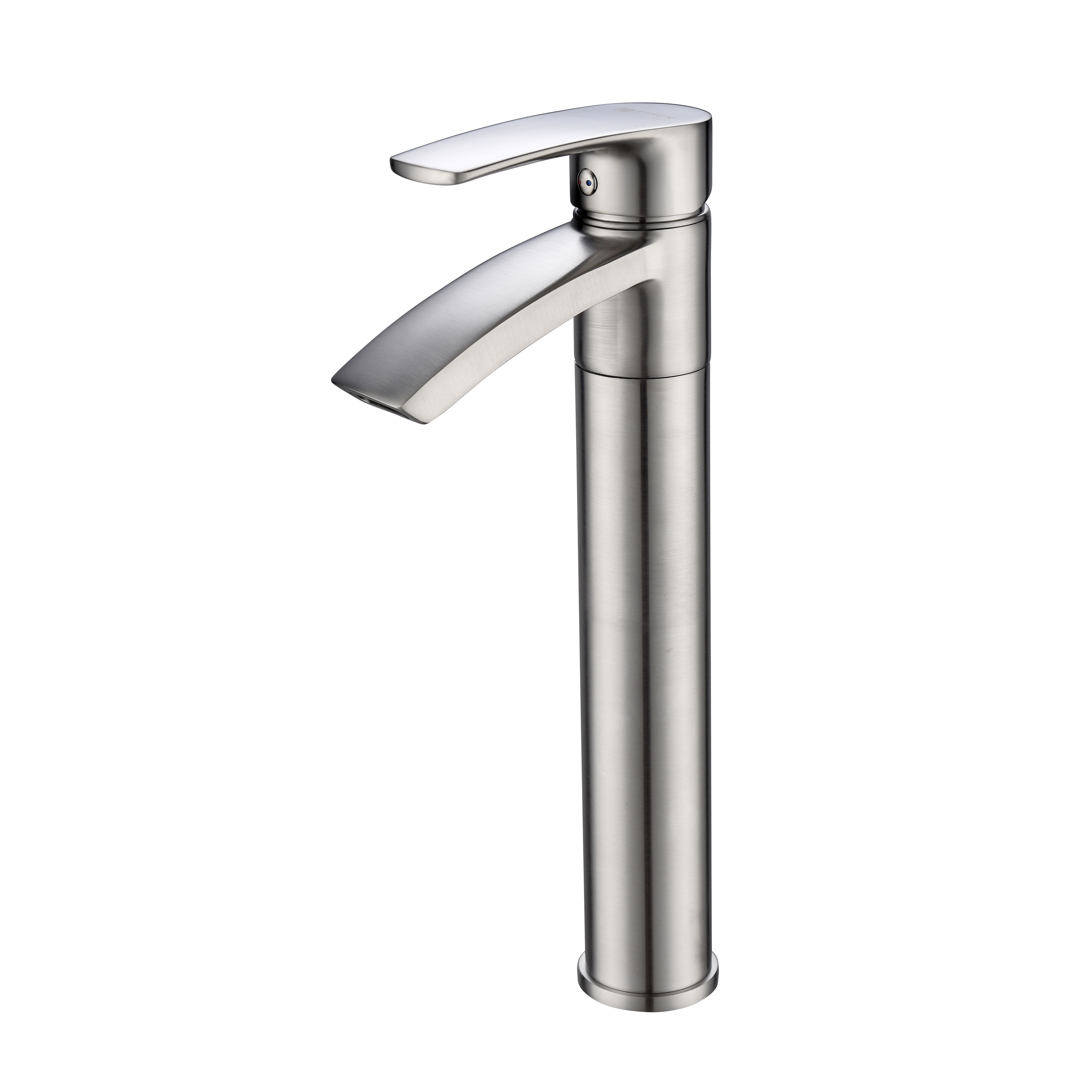 Elegant Square Single Lever Brass Countertop High Neck Basin Faucet From Chinese Factory