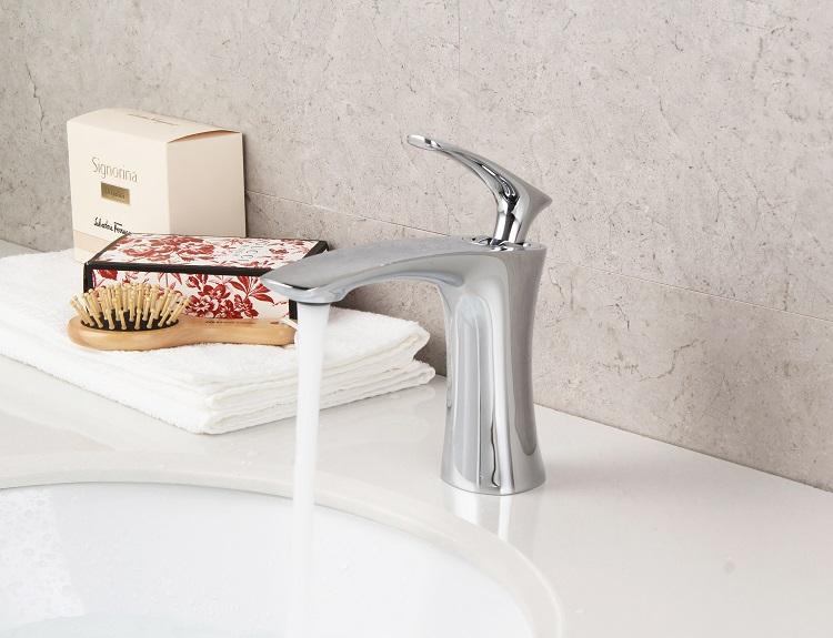 Professional factory taps and mixers wash mixer tap basin faucet curved sanitary on sale