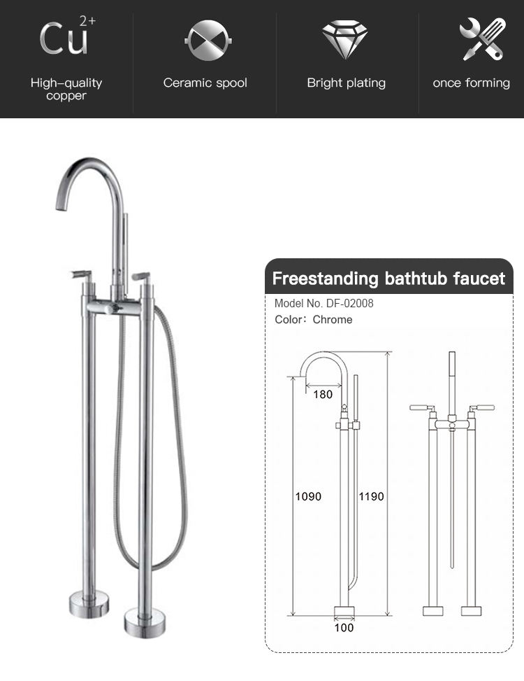 shower kit for free standing tub