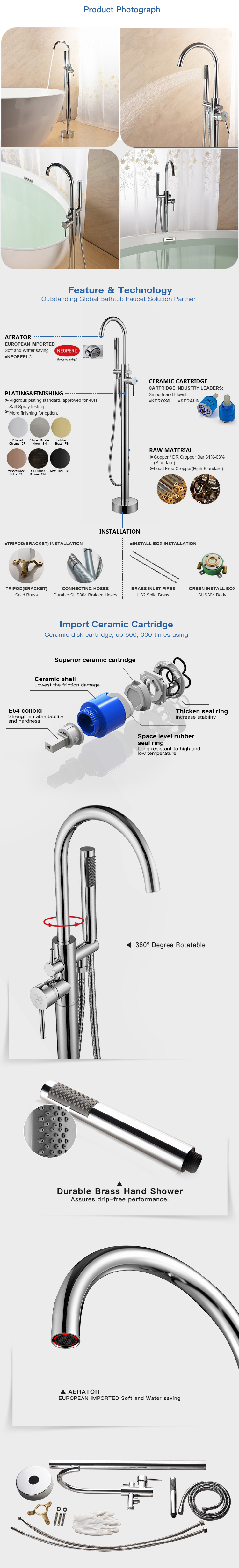 Free Shipping Stand Mixers Bathtub Water Fall Faucets Alone Bathtubtub Handles Brass Tub And Shower Valve Facuet