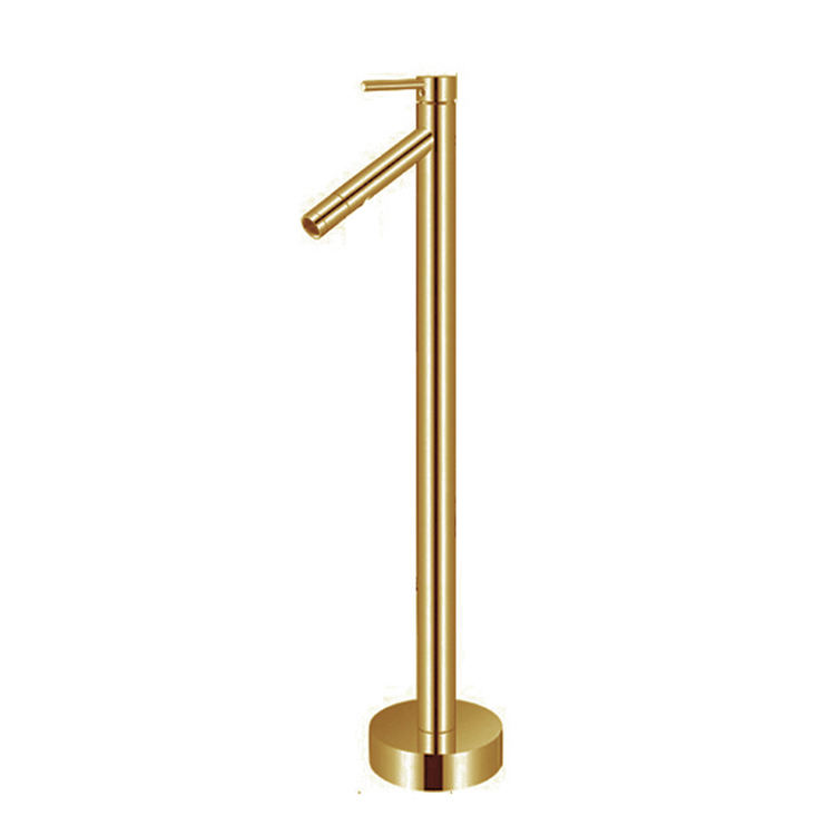 Gold PVD Floor Mount Freestanding Floor Mounted Bath Tub Filler