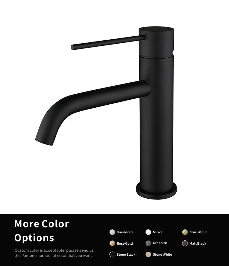 European Style Matte Black Brass Single Lever Basin Faucet&Mixer