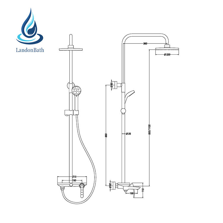 Oem Plumbing Bathroom Fitting Chrome Wall Mounted Swivel Bath Bathroom Shower Rain Fall Taps Faucet Set