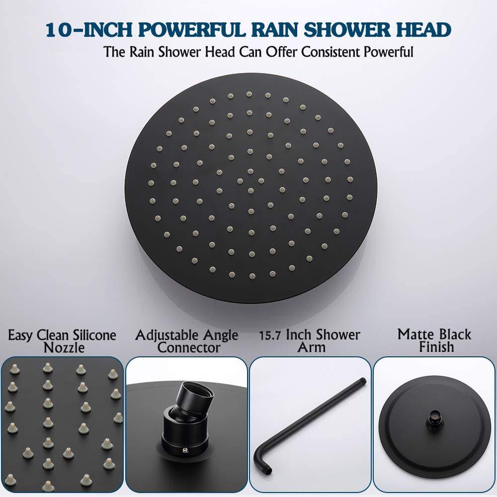 Washroom Wall Mounted Bathtub Mixer with Rainfall Head Brass Concealed Wall Mount Bathtub Faucet & Wall Lever