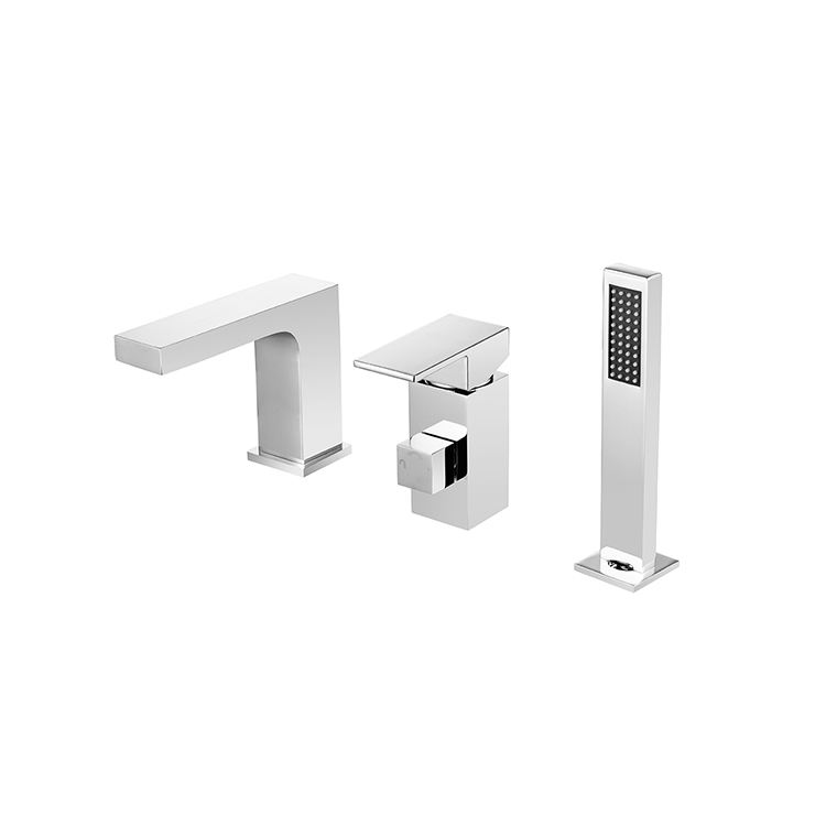 Polished Chrome Side Mounted 3 Hole Bathtub Shower Faucet Side Bar Bathroom Faucet