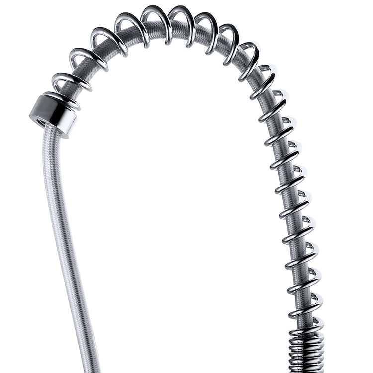 Grifo de agua de cromo de latón comercial Grifo de fregadero de cocina ajustable
