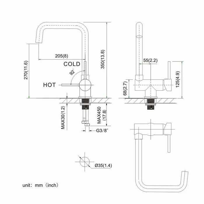 Movable Long Neck Kitchen Faucet Kitchen Wash Basin Sink Tap Foldable Water Tap