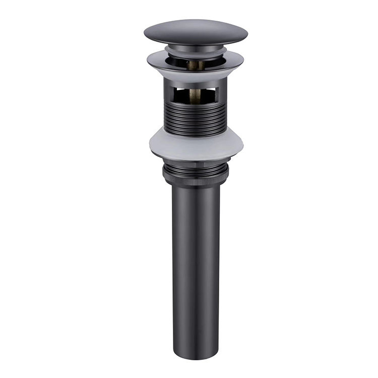 Best Price Black Pop-Up Brass Push Down Basin Water Waste Drainer With Overflow