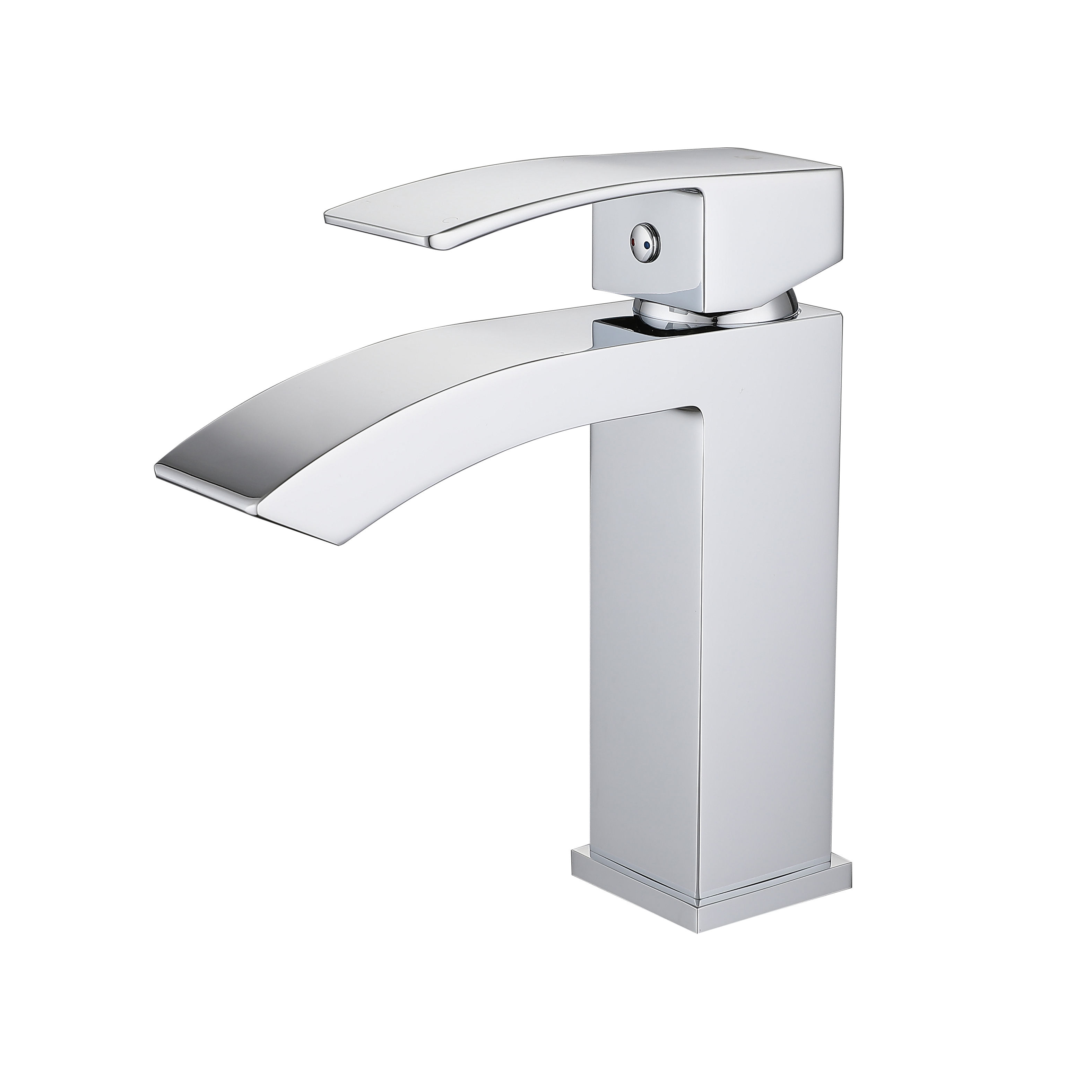 Grifo monomando para lavabo de agua fría y caliente de latón