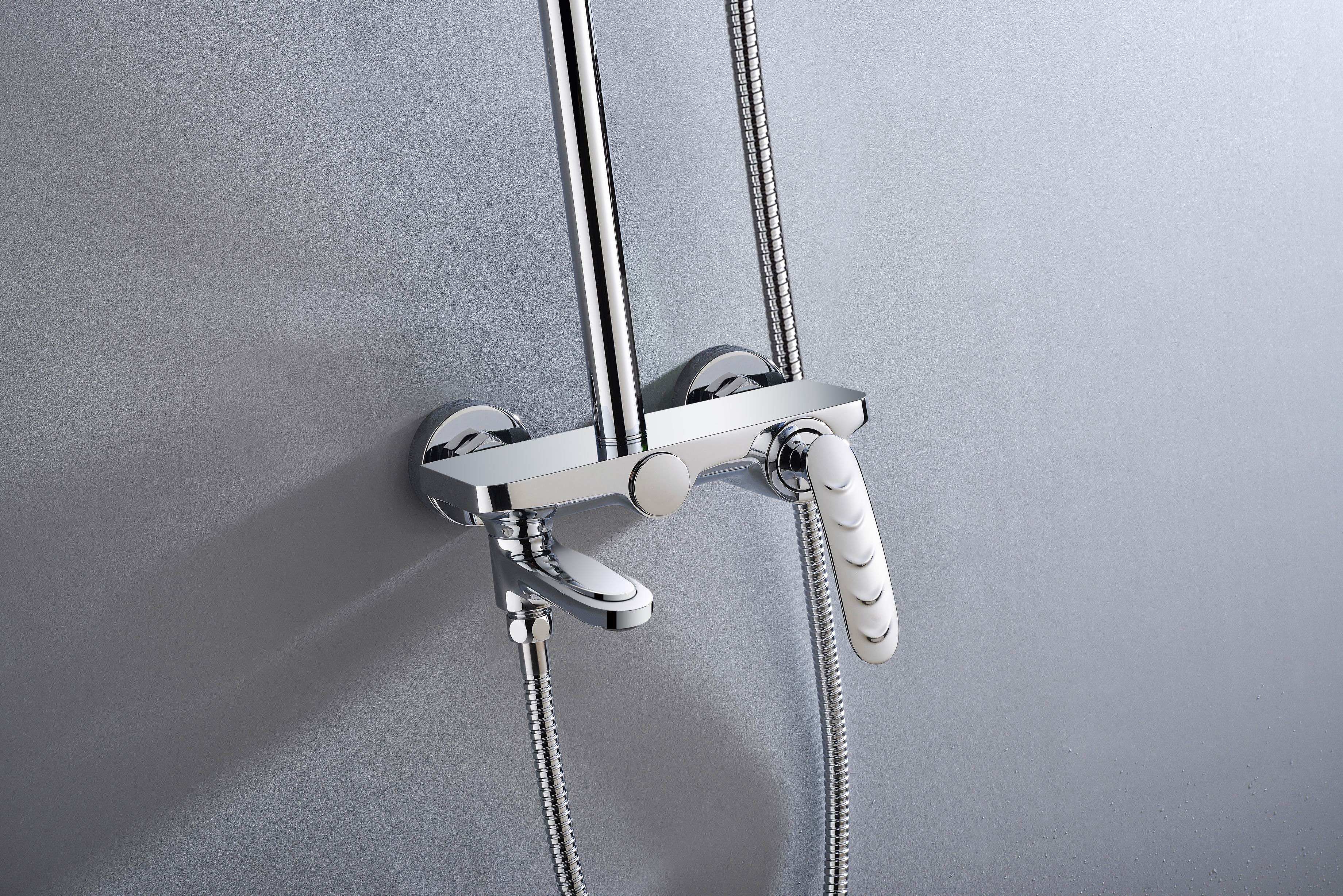 Chrome Wall Mounted Shower Bath Tub Faucet Tub Filler Brass Bathroom Bathtub Shower Faucets