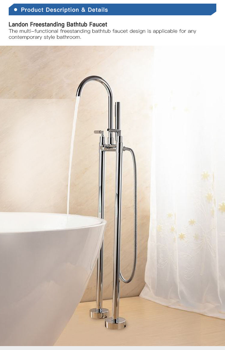 polished nickel tub filler