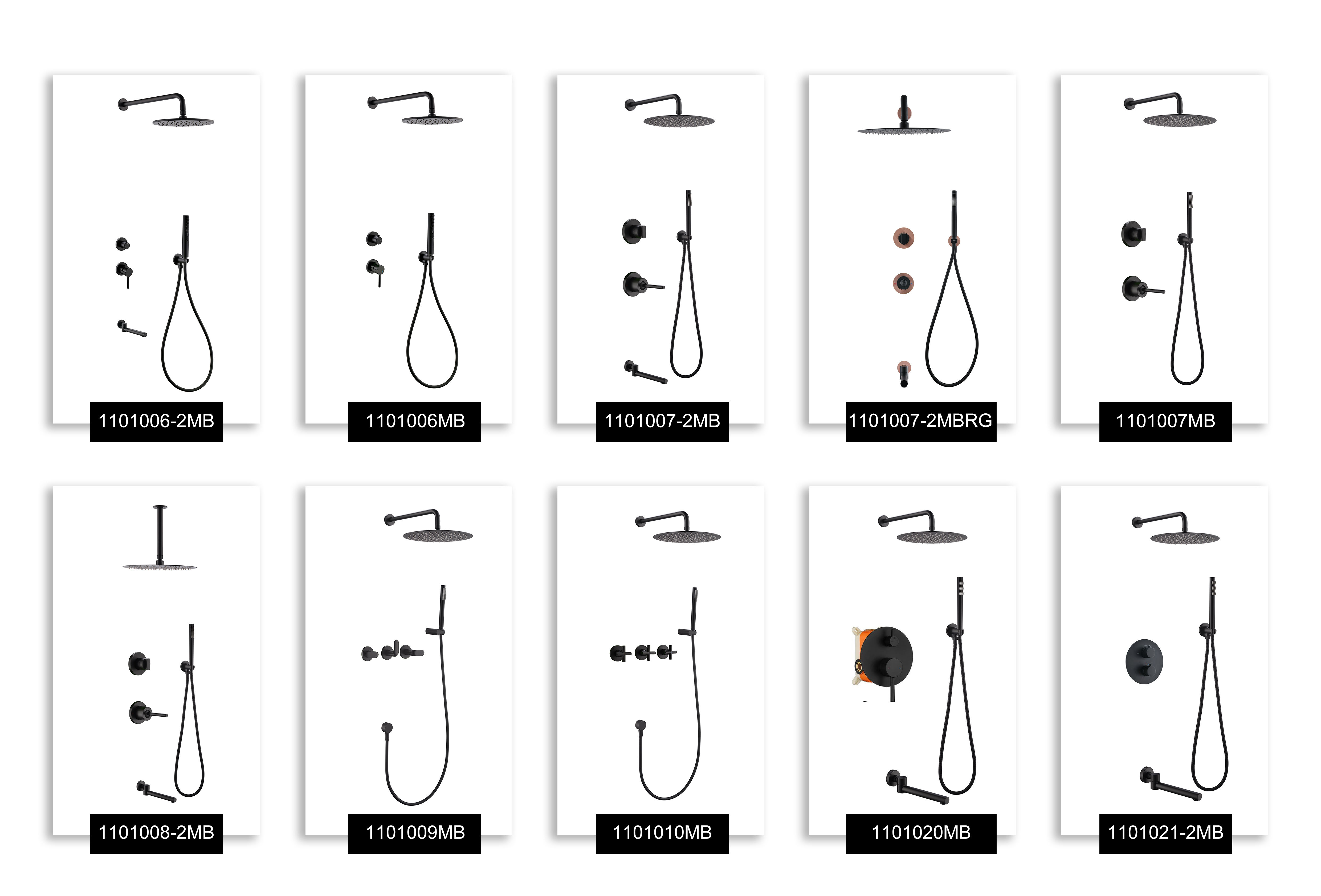 Black Shower Set System