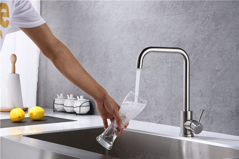 Sus 304 Single Lever Hot And Cold Mixer Tap Sink Kitchen Faucet Torneira Inox