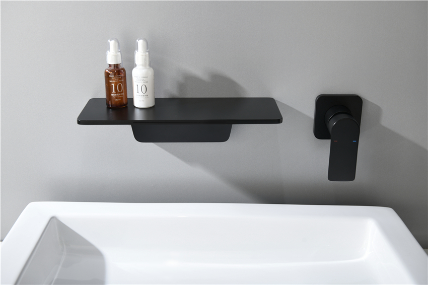 Bathroom Faucet 2 Holes Single Lever Hot And Cold Mixer Water Tap Deck Mount Handle Separate Basin Faucet