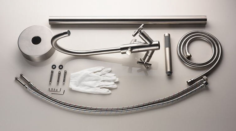 Cross handle floor mounted free standing bathtub shower faucet bathroom products