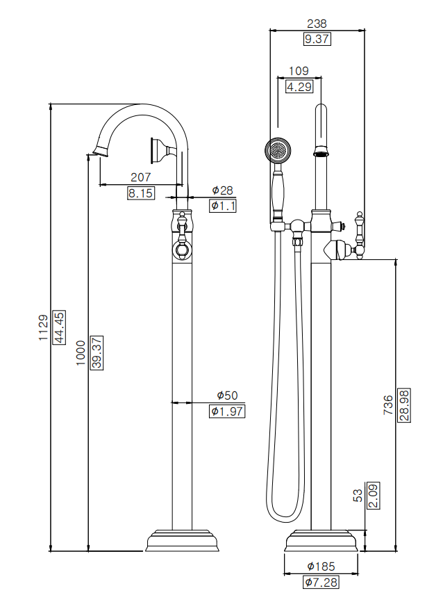 bath tub hardware