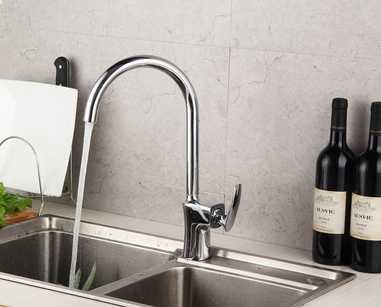 Moden chrome polished single handle kitchen taps faucet brass kitchen sink tap faucet torneira pia cozinha misturado