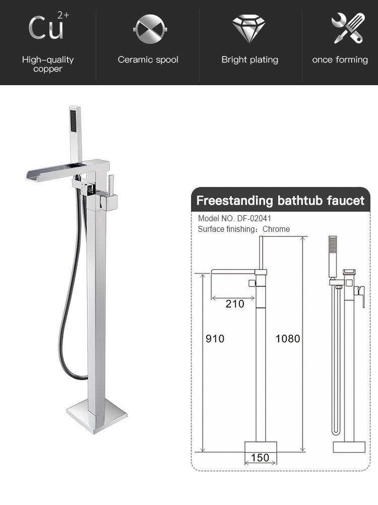 Tub And Shower Faucets With Hand Waterfall Bathtub Faucet Manufacturers Brass Bath Mixer For Hot Handle Bathroom Cold Water