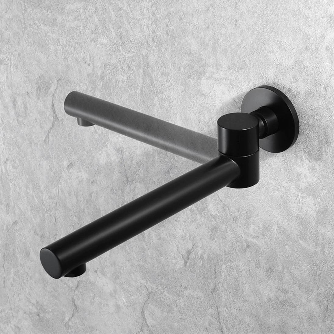 Wall Mounted Concealed Three Function Single Handle Shower Spout Combo For Bath Bathroom Showerhead Black