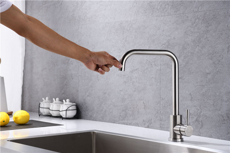Sus 304 Single Lever Hot And Cold Mixer Tap Sink Kitchen Faucet Torneira Inox