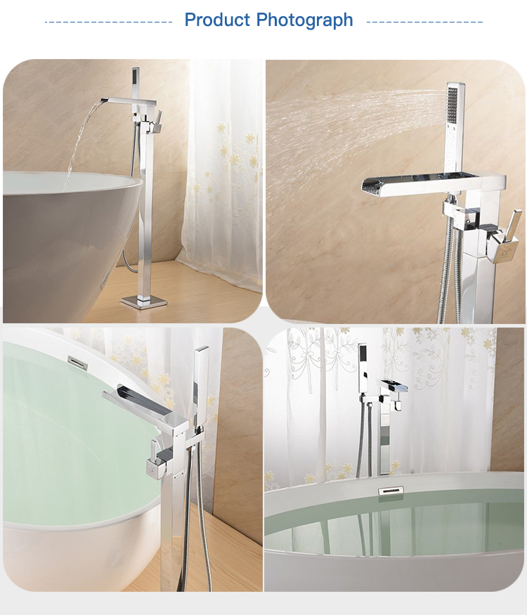 cUPC Freestanding Bath Faucet Brass Body Bathtub Shower Water Faucets with Handheld Sprayer