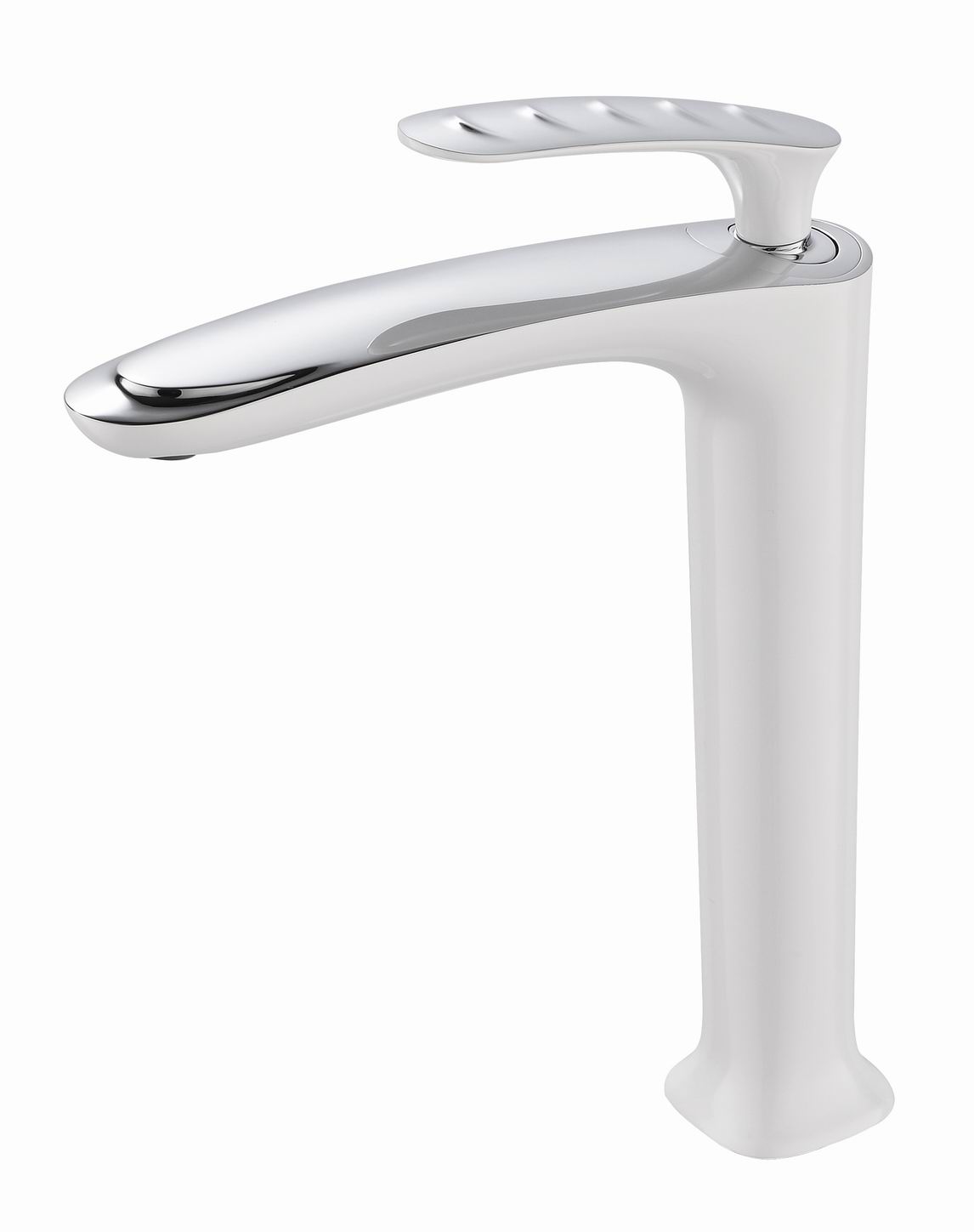 New Design Patent Brass Dolphin Shape Water Mixer Faucet White Bathroom Basin Tall Faucet