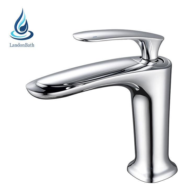 European Ce Lavatory Washroom Zinc Handle Chrome Brass Bathroom Basin Water Sink Faucet Water Mixer Faucet Tap