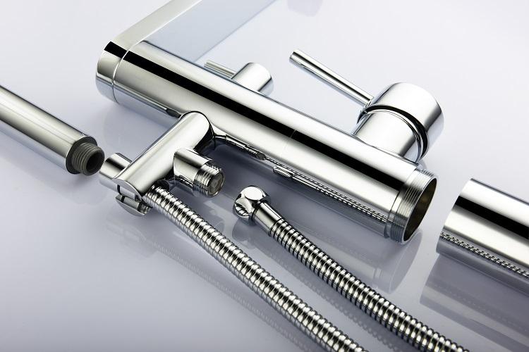 Freestanding Mixer Shower Bath Tap Bathtub Faucet Watermark Floor Mounted Tub Filler Free Standing Modern Bathroom Brass